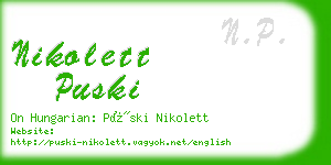 nikolett puski business card